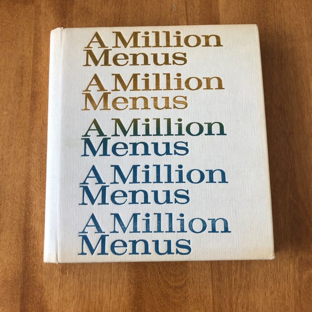 VINTAGE A Million Menus by Lenore Joyce-Cowen Spiral Bound Cookbook French 1965